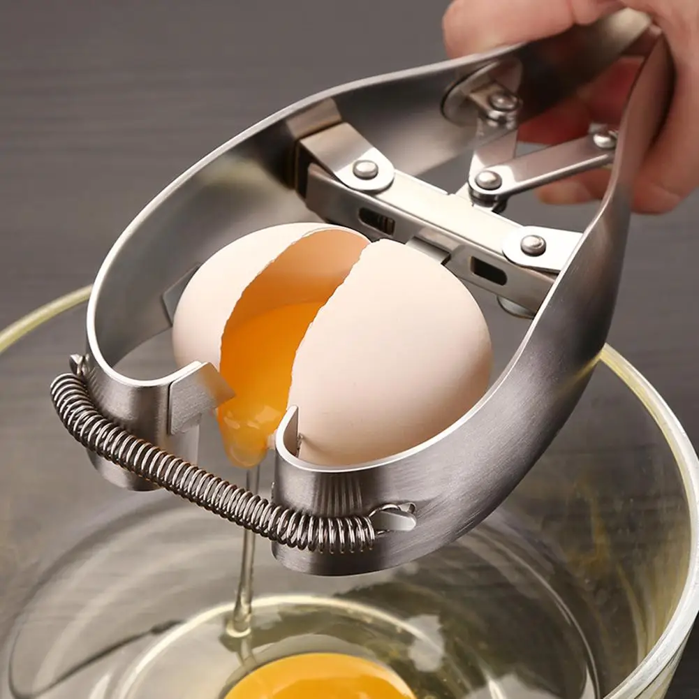 

Открывалка для яиц из нержавеющей стали, крекер для яиц, Топпер, резак, креативный кухонный инструмент, быстрое открывание яиц, Ручной сепар...