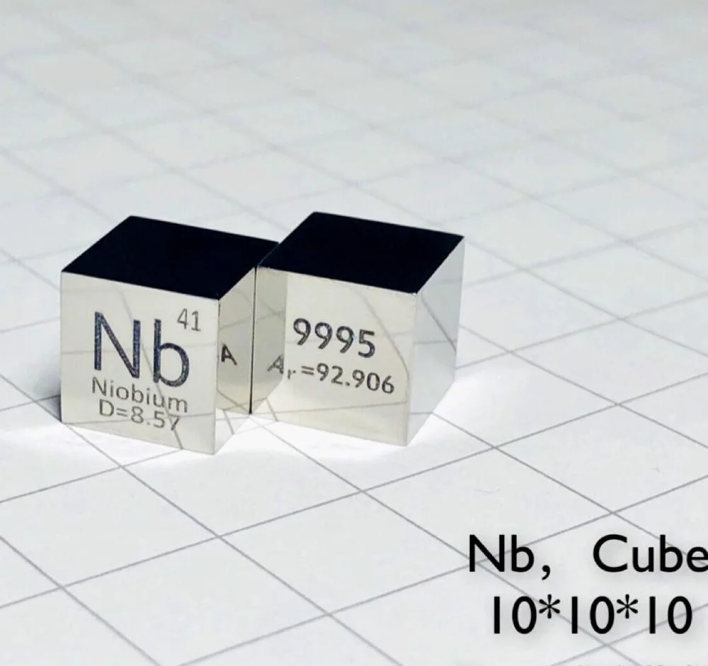 

MIRROR POLISHED 99.95% High Purity Niobium Nb Metal cube Element Sample 10mm