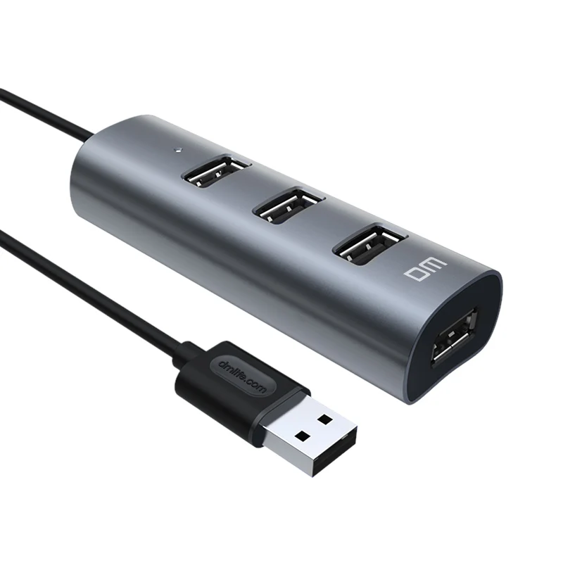 

4 Port USB2.0 High speed HUB CHB008 for tablet laptop computer notebook with aluminum alloy housing 120cm cable