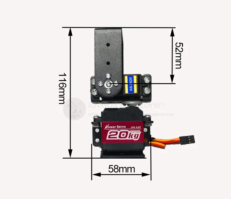 

2DOF rotate gimbal horizontal 270 vertical 180 for robot smart car DIY transformation