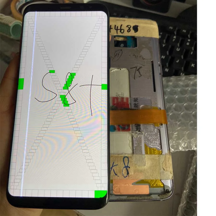 Для samsung S8 Plus, ЖК-экран для ремонта края, стекло, практика G955F, ЖК-дисплей для samsung S8 G950, разбитое стекло, точечный экран - Цвет: S8Plus with F 1