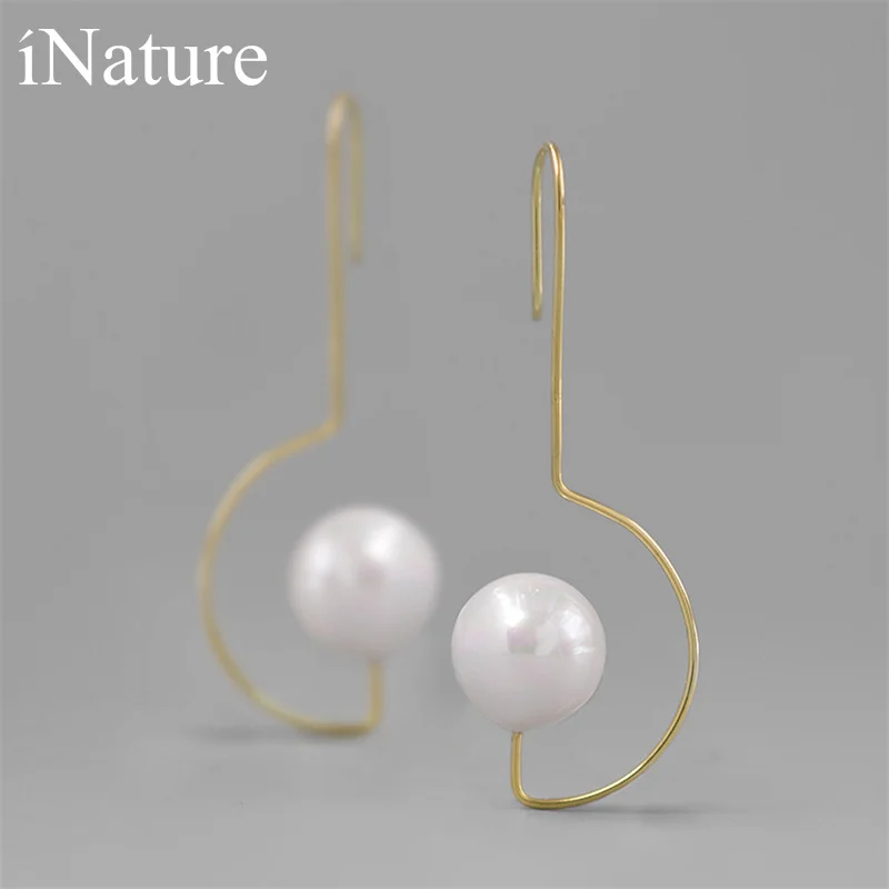 Женские серьги подвески из серебра 925 пробы с натуральным