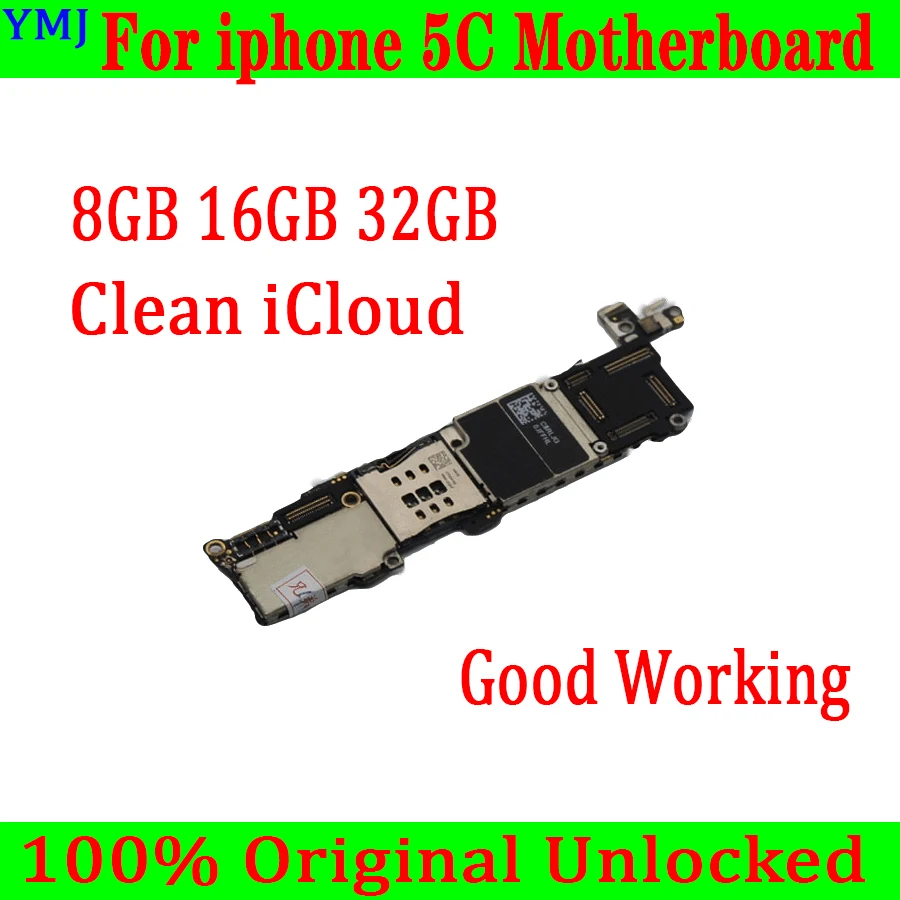 Полностью разблокированная материнская плата для iphone 5C с чистым iCloud 100%