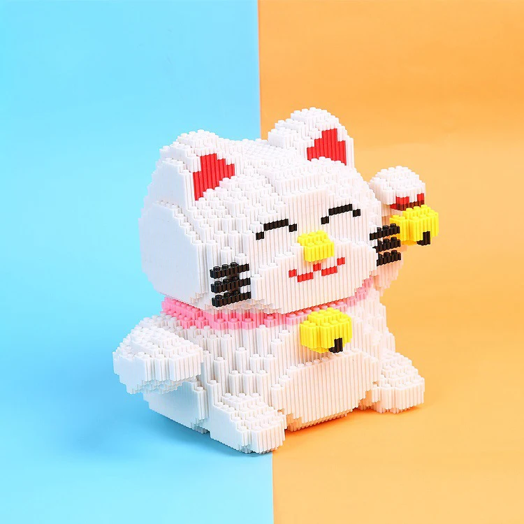 Мультяшная счастливая форта Кот деньги горшок соединяющий блок животные копилка