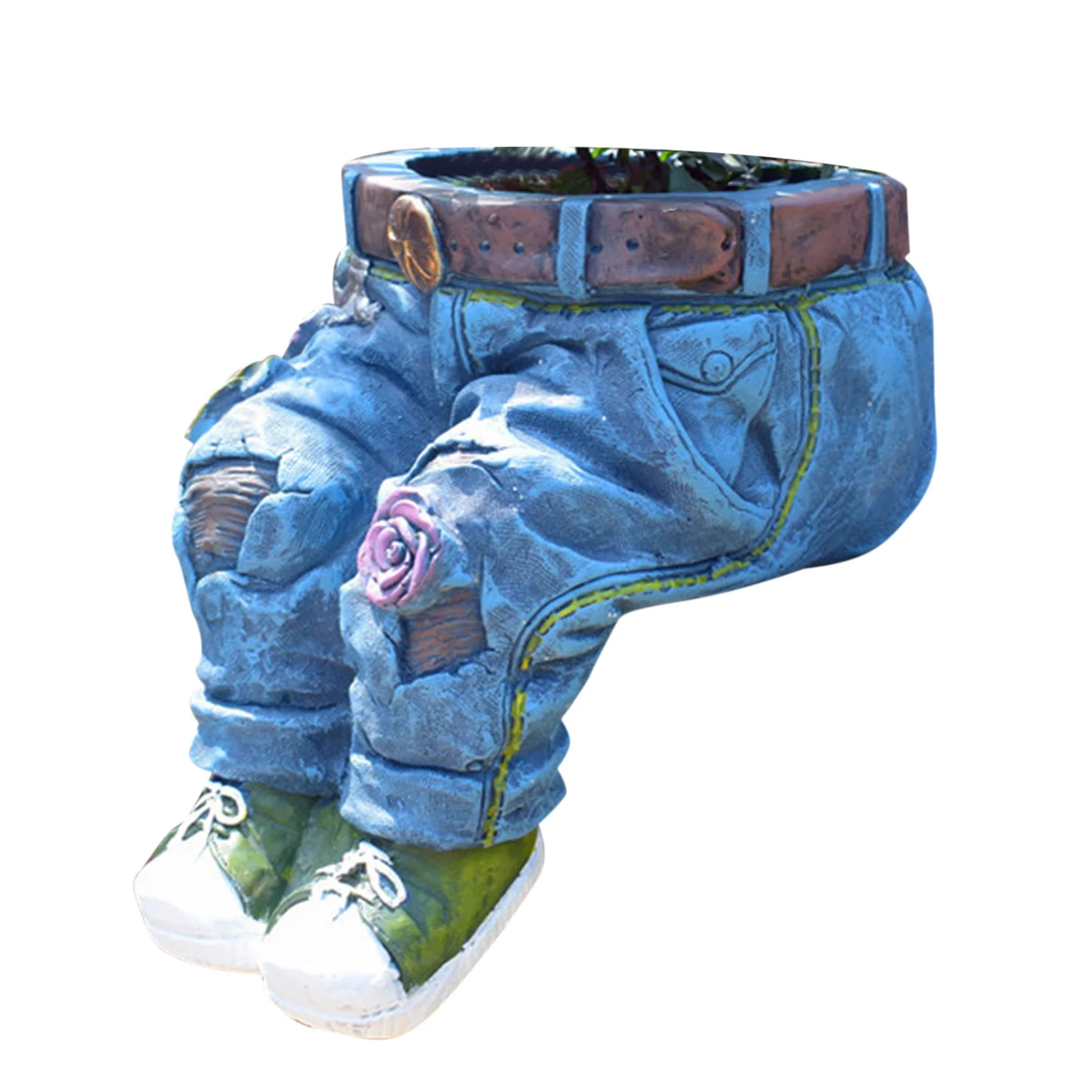 

Imitation Jeans Resin Flower Pot Succulent Plant Potted Desktop Flower Arrangement Art Decor Home Courtyard Balcony Flowerpot