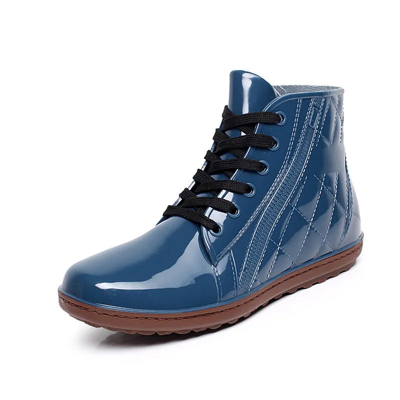 Plus Size Rain Boots Women Winter New Rubber Shoes  for Girls Ladies Walking Waterproof PVC Women Boots Warm  Rainboots