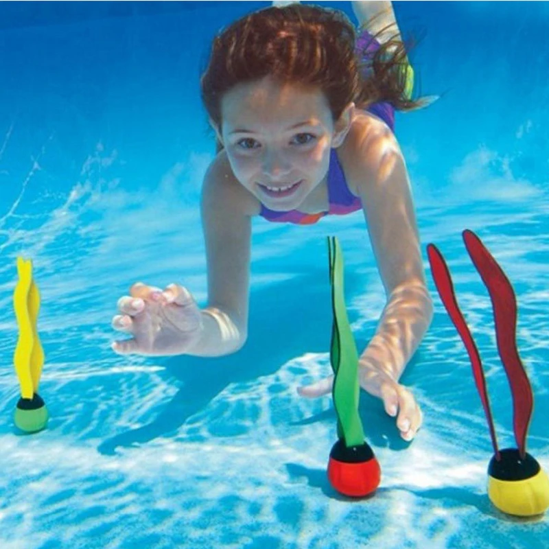 

3 Pcs Kids Swimming Toy Sea Plants Water Sports Toys Diving Swimming Training Pool for Children Pool Accessories