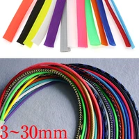 2m high density pet braided expandable sleeve 2 4 6 8 10 12 14 16 18 20 25 30 mm wire wrap insulated nylon protector sheath