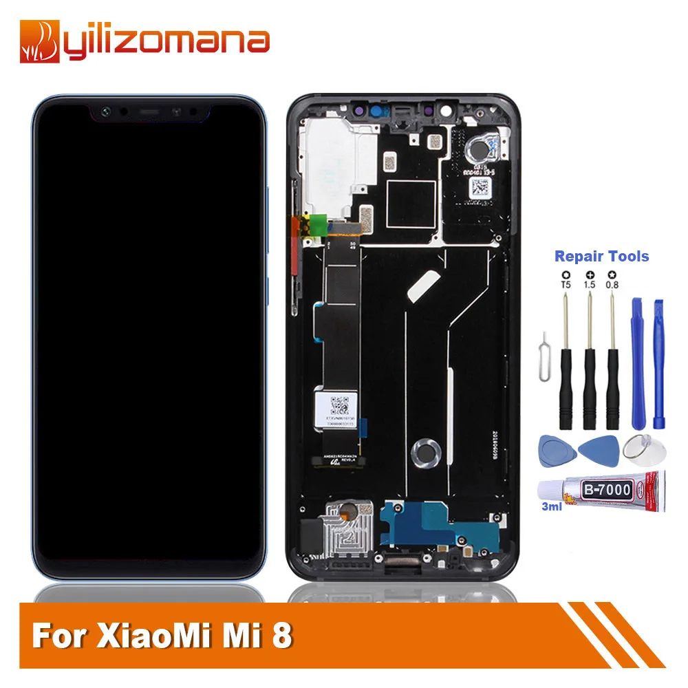 ЖК-экран для Xiaomi mi 8 ЖК-дисплей дигитайзер сборка сенсорный экран Замена 6,2" для Xiaomi mi 8 lcd mi 8 lcd