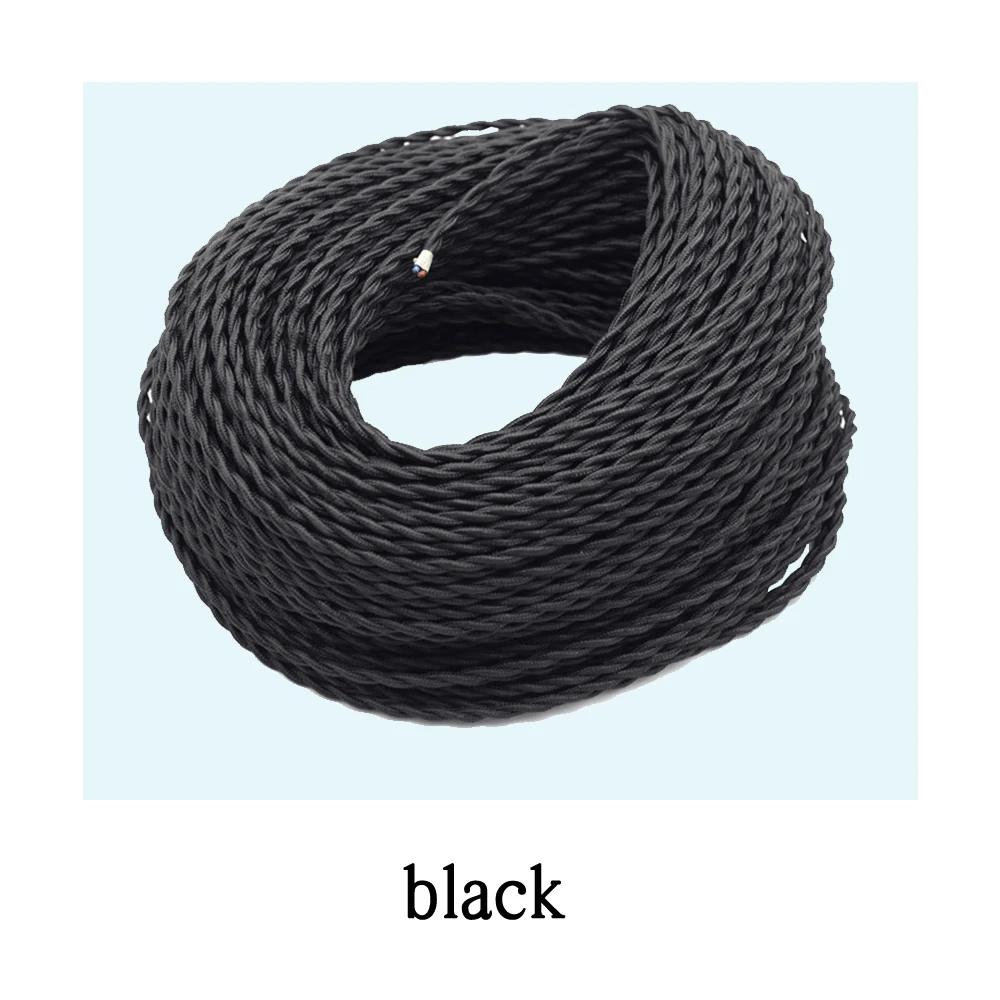 

Винтажный тканевый электрический провод 2x0.75мм²