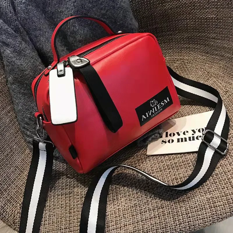 

Women's bag 2021 new Korean broadband crossbody bag simple soft leather single shoulder bag