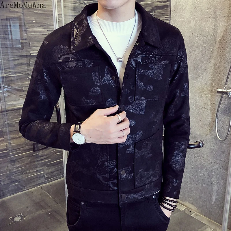 Мужская куртка AreMoMuWha тонкая в Корейском стиле на весну и осень QX1039 2019 | одежда