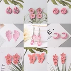 Серьги ZA розового цвета для женщин, корейские модные длинные висячие серьги в виде цветка, подвески в виде бабочки, сердца, висячие серьги