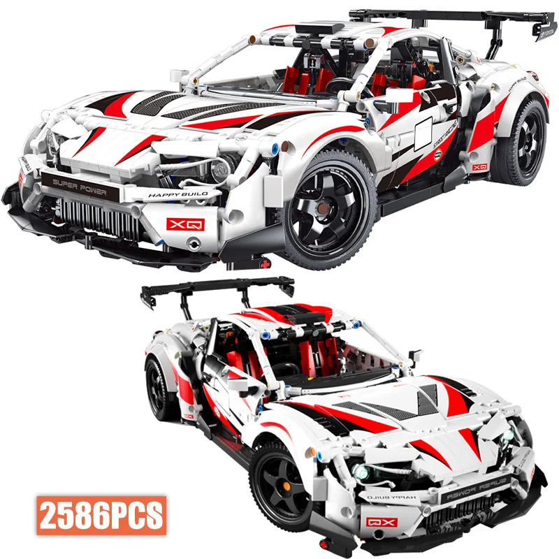 

City Technical 1:10 Racing Car Model Building Blocks Sports Speed Competition Vehicle Supercar Bricks Toys For Children Gifts