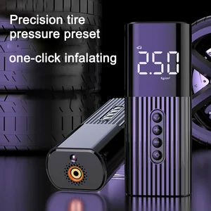 Портативный насос для шин, мини-компрессор, для автомобиля, насос со стальным проводом, 12 В, 150psi, светодиодная подсветка