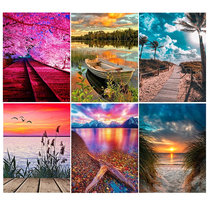 

5d Diamond Art Painting DIY Bloemen Embroidery Cross Ctitch Kits Mystery Gift Animal Character Lavender Landscape Sky