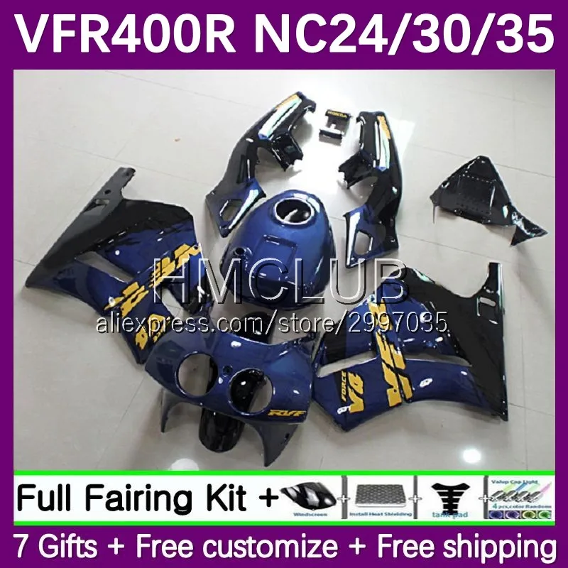 

VFR400R For HONDA VFR400 RVF VFR 400 R 400R 1994 1995 1996 1997 1998 40No.9 RVF400R NC35 94 95 96 97 98 Fairings dark blue blk