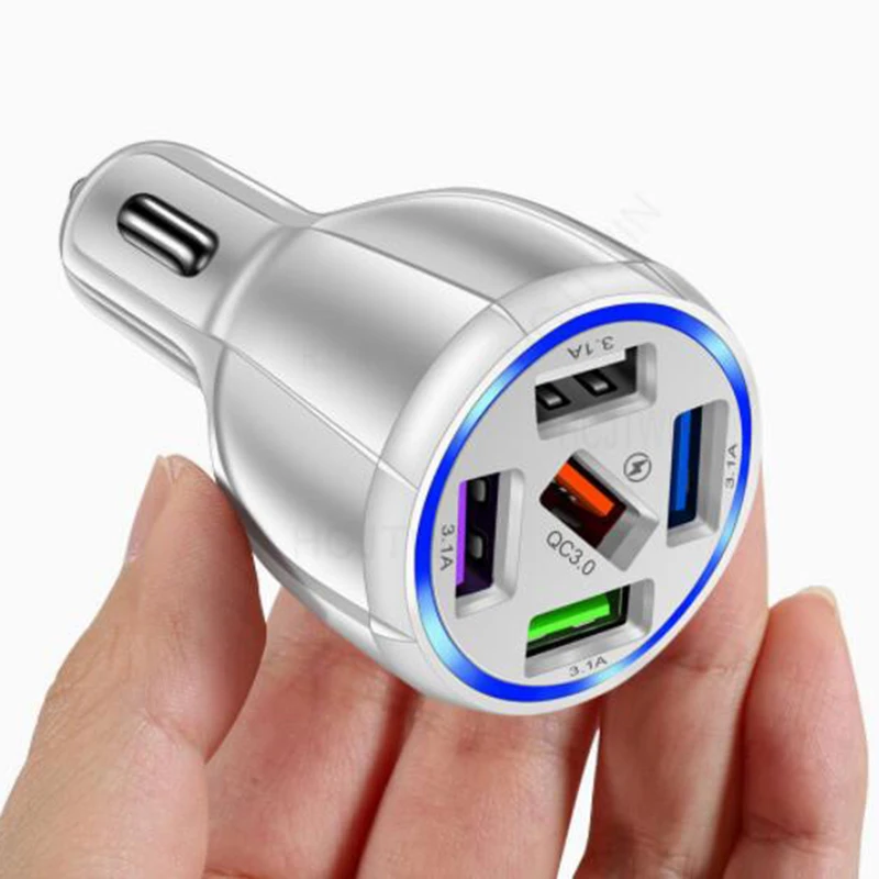 5USB Car Charger QC3.0 15A Fast Charger for Mobile Phone/iPad/GPS Car Charger Voltmeter 5 Port USB Fast Charger With LED Display images - 6