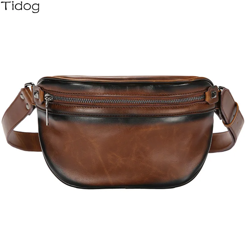 

Tidog New fashionable one-shoulder retro chest bag