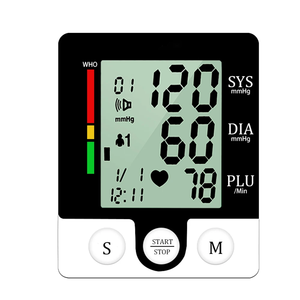 Домашний Сфигмоманометр на запястье с ЖК дисплеем измеритель давления и пульса