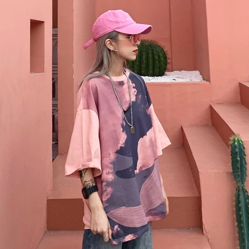 Женская футболка Timis Li Painting Harajuku летняя с коротким рукавом в стиле хип хоп панк