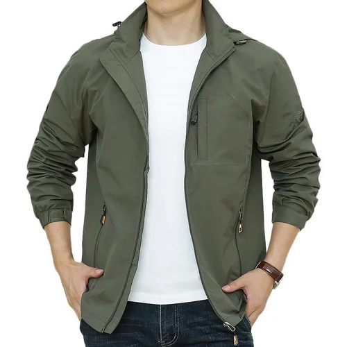 army green Уличная ветрозащитная водонепроницаемая куртка для мужчин кемпинг/треккинг/Мужская спортивная куртка для путешествий ветровка пальто дождевик человек AM388 - Цвет: army green