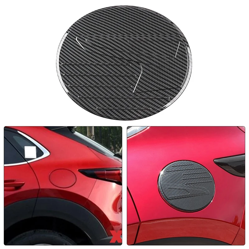 

Для Mazda CX-30 CX30 2020 ABS углеродное волокно крышка топливного бака Накладка на газовый бак протектор Наклейка для автомобиля Стайлинг