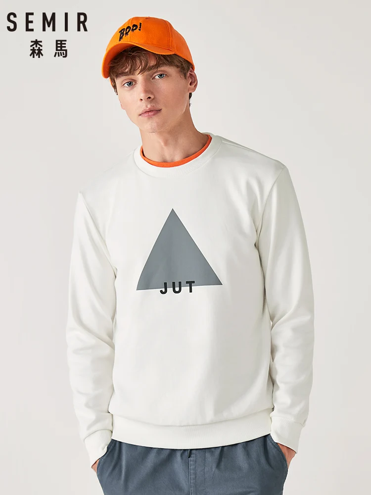 SEMIR свитер для мужчин 2019 зима новый круглый вырез пуловер взрослых тренд цветной