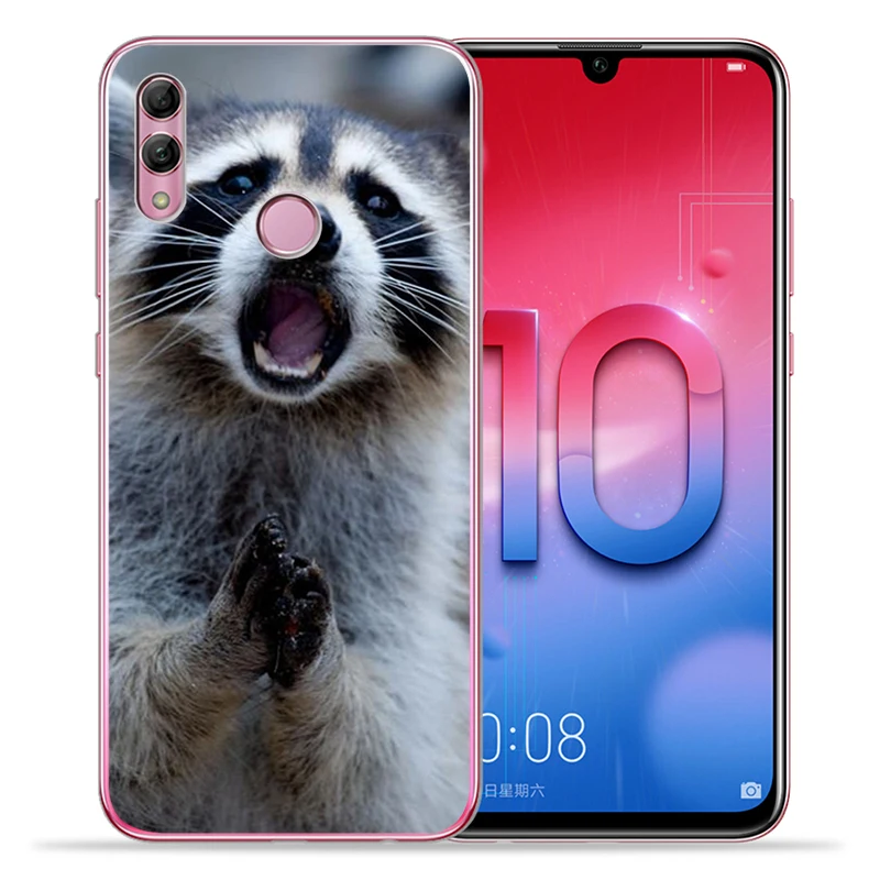 Мягкие силиконовые чехлы из ТПУ с рисунком животных енота лисы чехол для