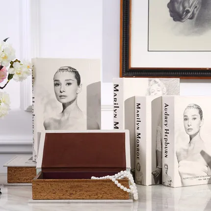 Высокое качество кожа европейский реквизит книга модель Антикварная коробка для