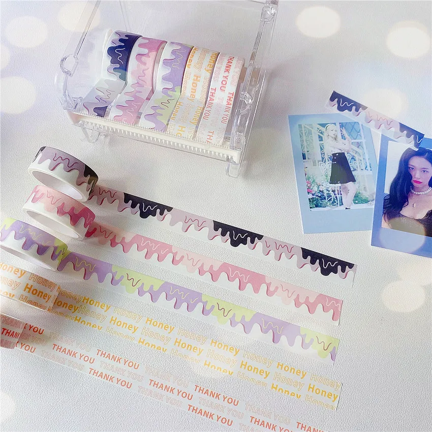 

New Cute Cheese Heart Letters Washi Tapes Decorative Hand Account Album Diary Scrapbooking DIY Masking Tape Kawaii Stationery