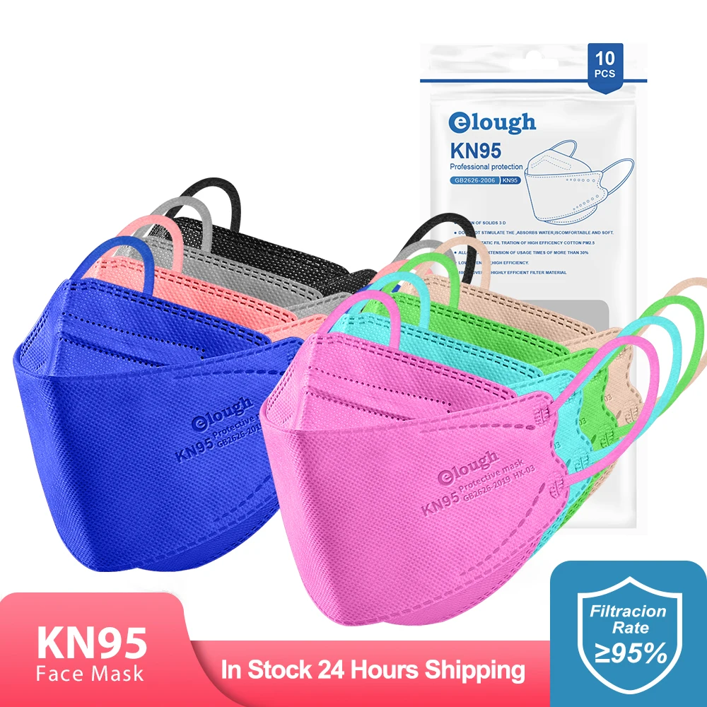 Elough маска kn95 mascarillas ffp2 colors mascarilla fpp2 homologada kn95mask фильтр защитные респираторные