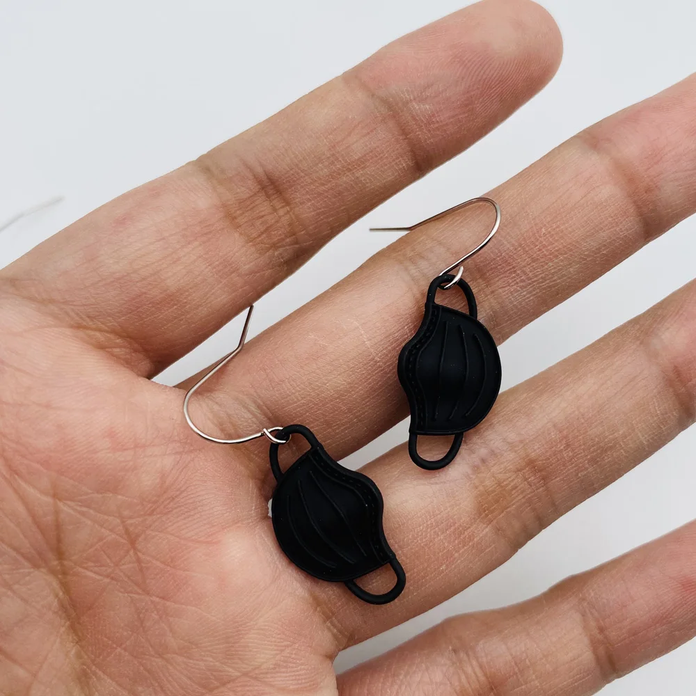 Серьги-подвески в форме маски для женщин и девушек Модные Красочные Висячие