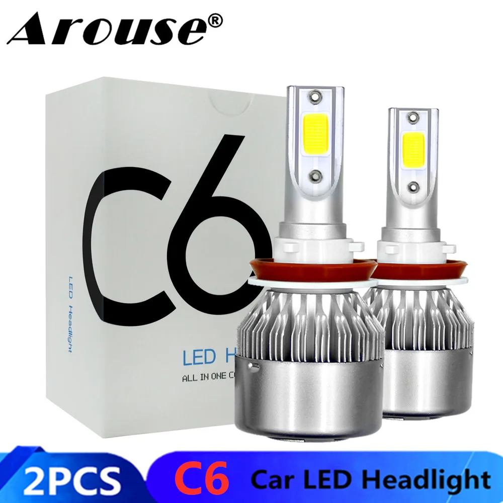 C6 H11 H7 9005 9006 Автомобильный светодиодный фары для H4 (Подол короче спереди и длиннее