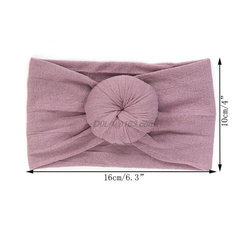 

Newborn Baby Girls Wide Nylon Bow Headband Super Soft Knot Bow Nylon Head Wraps