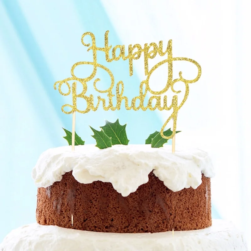 Блестящие мерцающие украшения для торта баннер Топпер зубочистка милая звезда