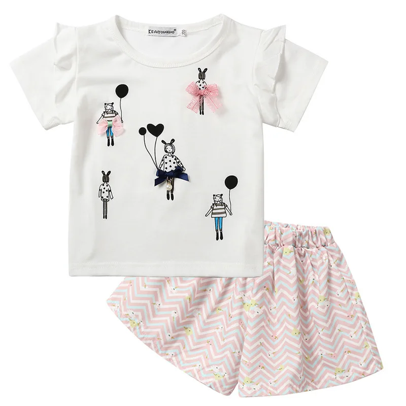 

Children Clothing 2021 Summer Girls Baby Clothes Outfits Kids Tracksuit Suit For Sets Pour Enfants Vetement Fille Skirt And Top