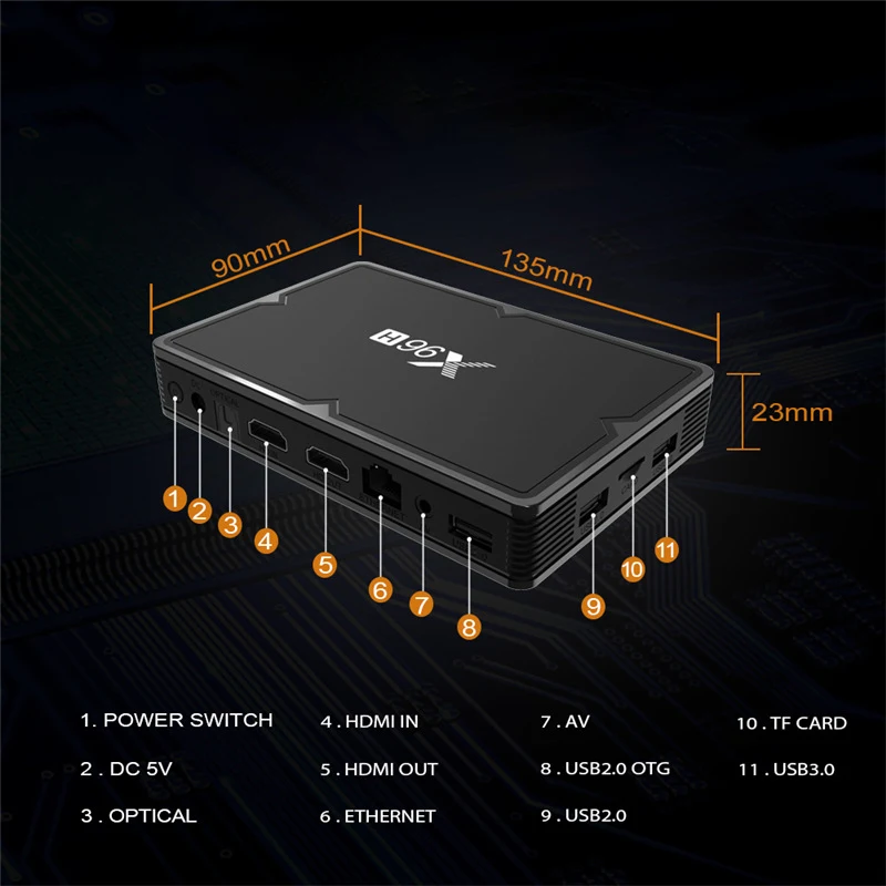 X96H Smart tv Box Android 9 0 16 ГБ 32 64 Гб WiFi Bluetooth Google Play медиасервер телеприставка|ТВ-приставки