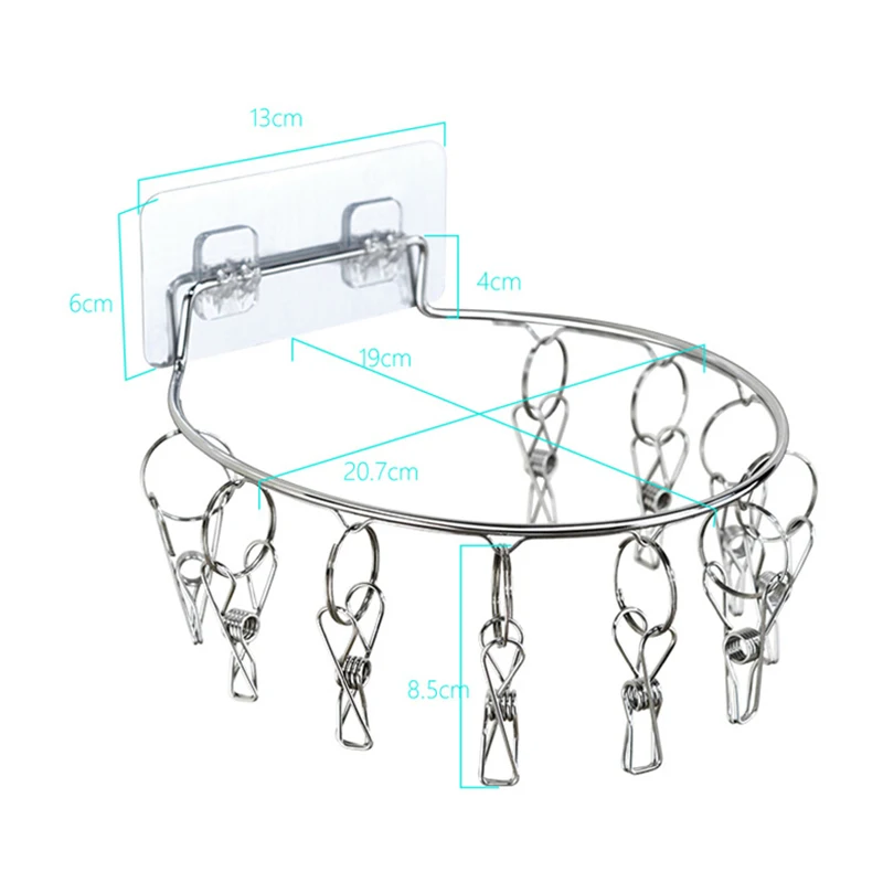 

New Socks Hanger Punch-free Wall Hanging For Underwear Socks Rack Towel Clip Drying Rack Flexible Socks Hanger Drop Shipping