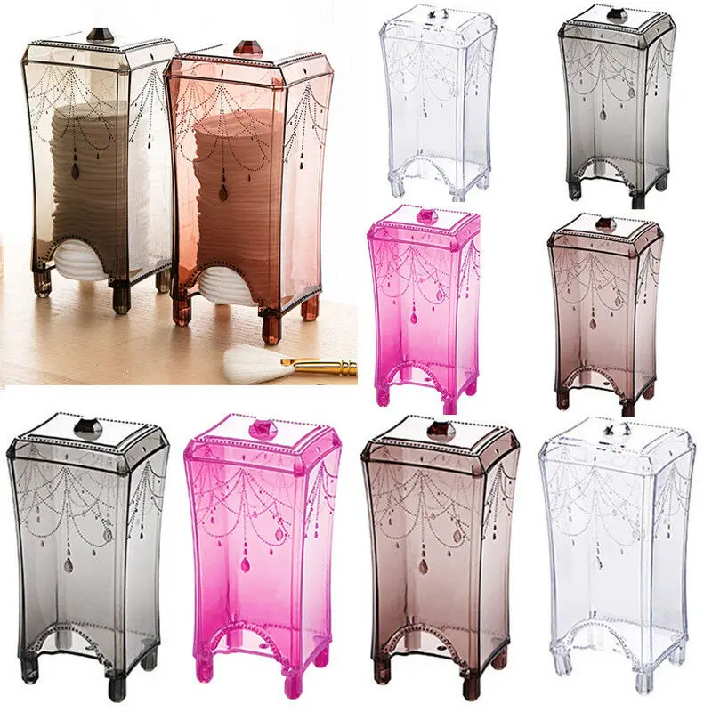 Диспенсер для ватных дисков контейнер хранения чехол прозрачная шерстяная