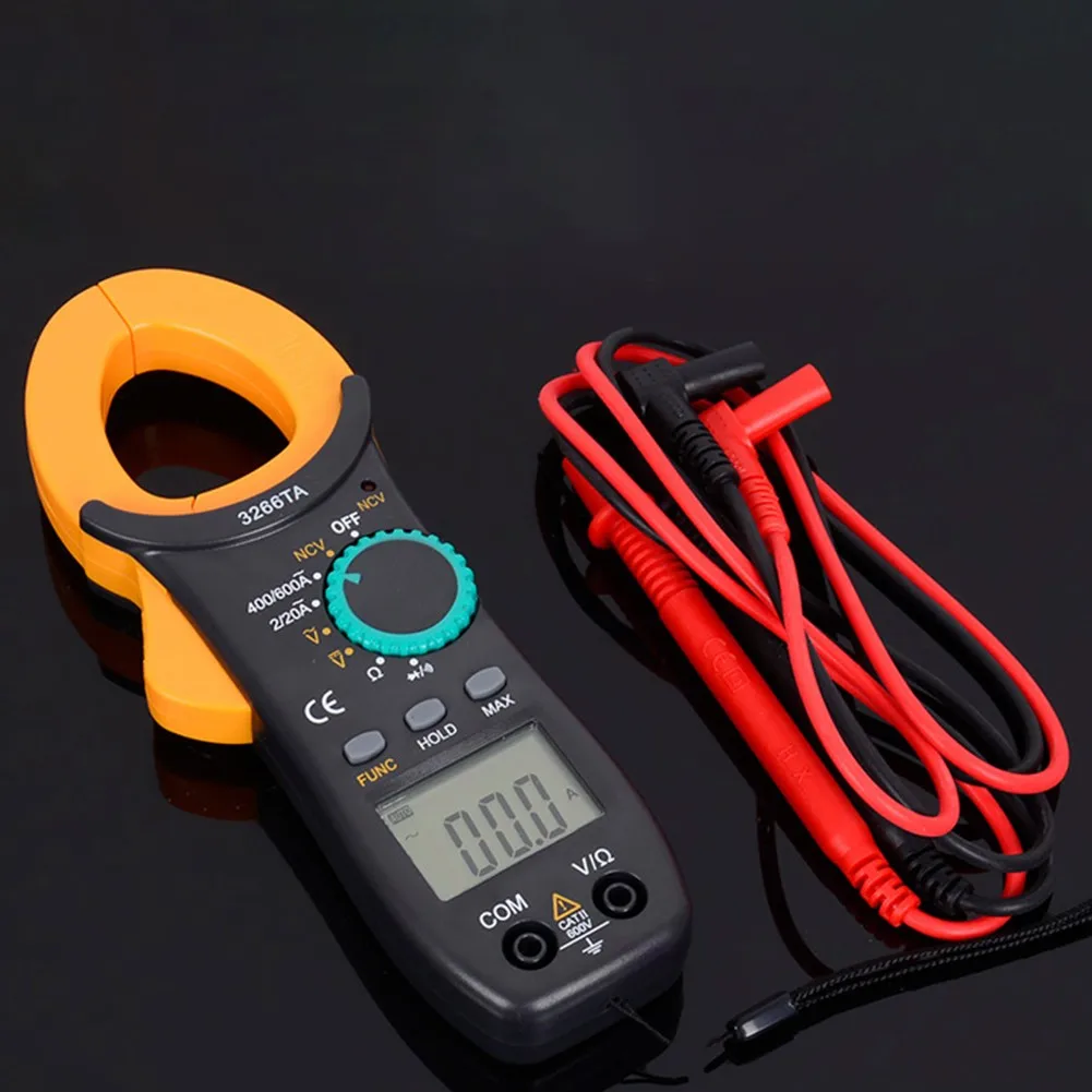 

Digital Multimeter Tester AC DC Volt Ohm Amp Clamp Meter Auto Range LCD Handheld Jaws Are Closed Without Gaps