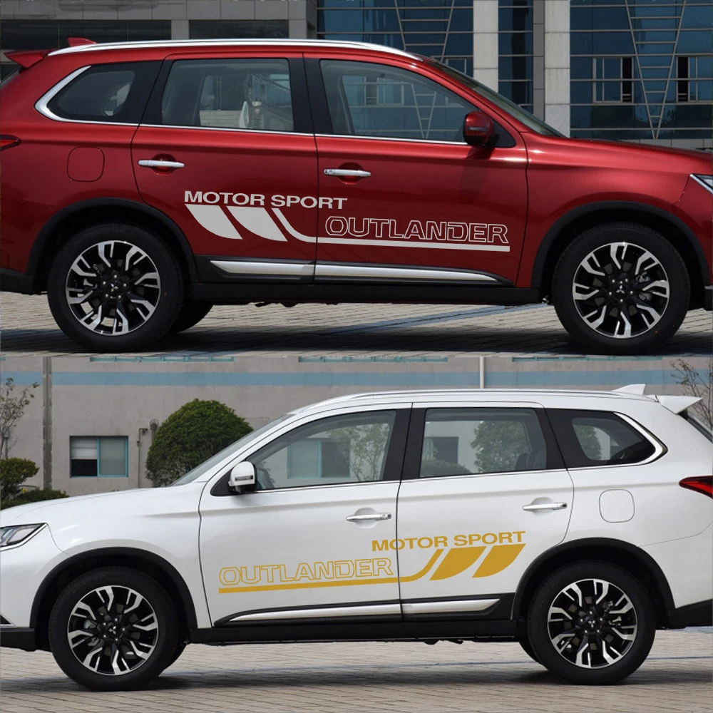 2 шт. виниловые наклейки на двери автомобиля Mitsubishi Outlander 3 2|Наклейки автомобиль| |