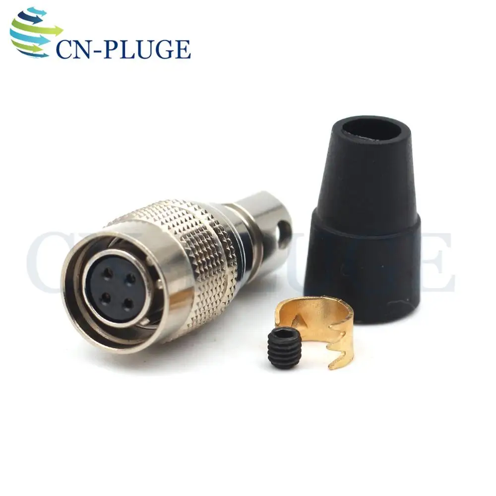 4-контактный мужской разъем и женский штекер Hirose Docking Connector HR10A-7J-4S/HR10A-7J-4P для подключения камеры к питанию.