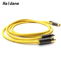 haldane pair liton gold plated rca audio cable 2x rca male to male interconnect audio cable with vdh van den hul 102 mk iii