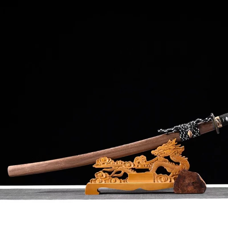 

Folded Steel Clay Tempered Katana Sword Real Hamon Full Tang Razor Sharp Japanese Sword Samurai Swords with Copper Dragonfly