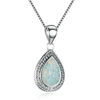 fashion women pendant water drop shape inlay crystal necklace for women christmas gift chain on the neck jewelry