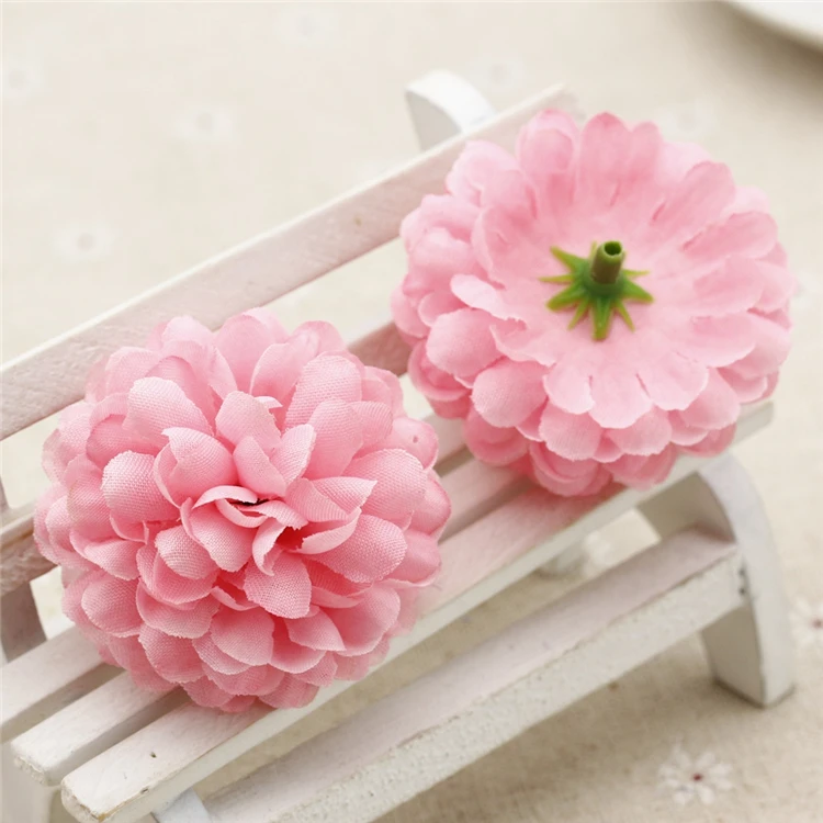 Искусственная шелковая гвоздика с помпоном 10 шт. насадки для украшения