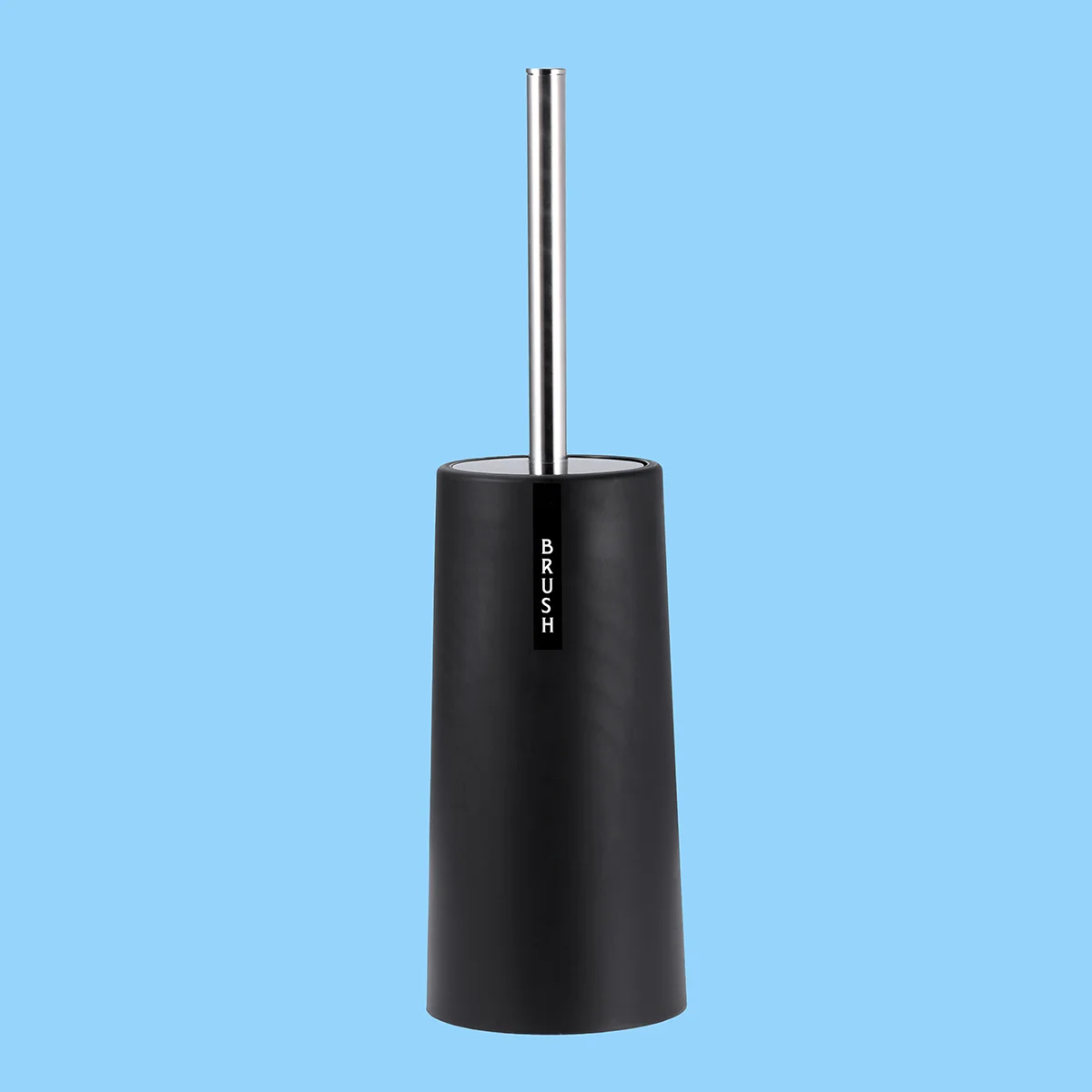 

Home Toilet Brush Set Thicken Stainless Steel and Plastic Toilet Bowl Cleaner Brush and Holder Set for Bathroom (Black)