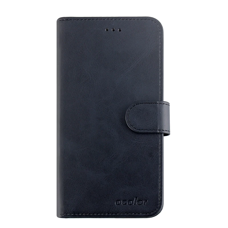 Black Кожаный чехол ocolor для UMI Umidigi power, кредитный держатель для карт, кошелек, сумка+ силиконовый чехол для UMI Umidigi power Filp, чехол из искусственной кожи - Цвет: Black