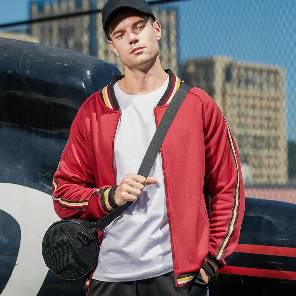 

Fleece Lined Baseball Jacket Men 2020 Winter New Bomber Jacket Mens Thick Warm Sweatshirts Male Striped Zipper Jacket Coat